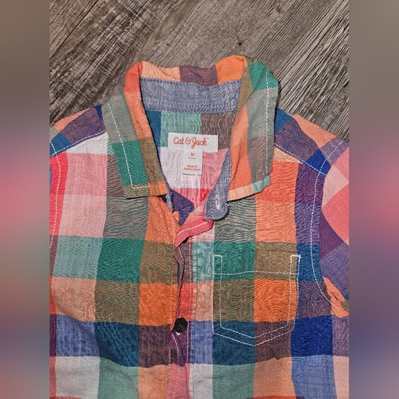Kids Denim and Plaid Outfit Set - Picture 15 of 16
